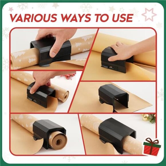 2PC Wrapping Paper Cutter Christmas Paper Roll Cutters Paper Cutter Slider Tool - Picture 5 of 7